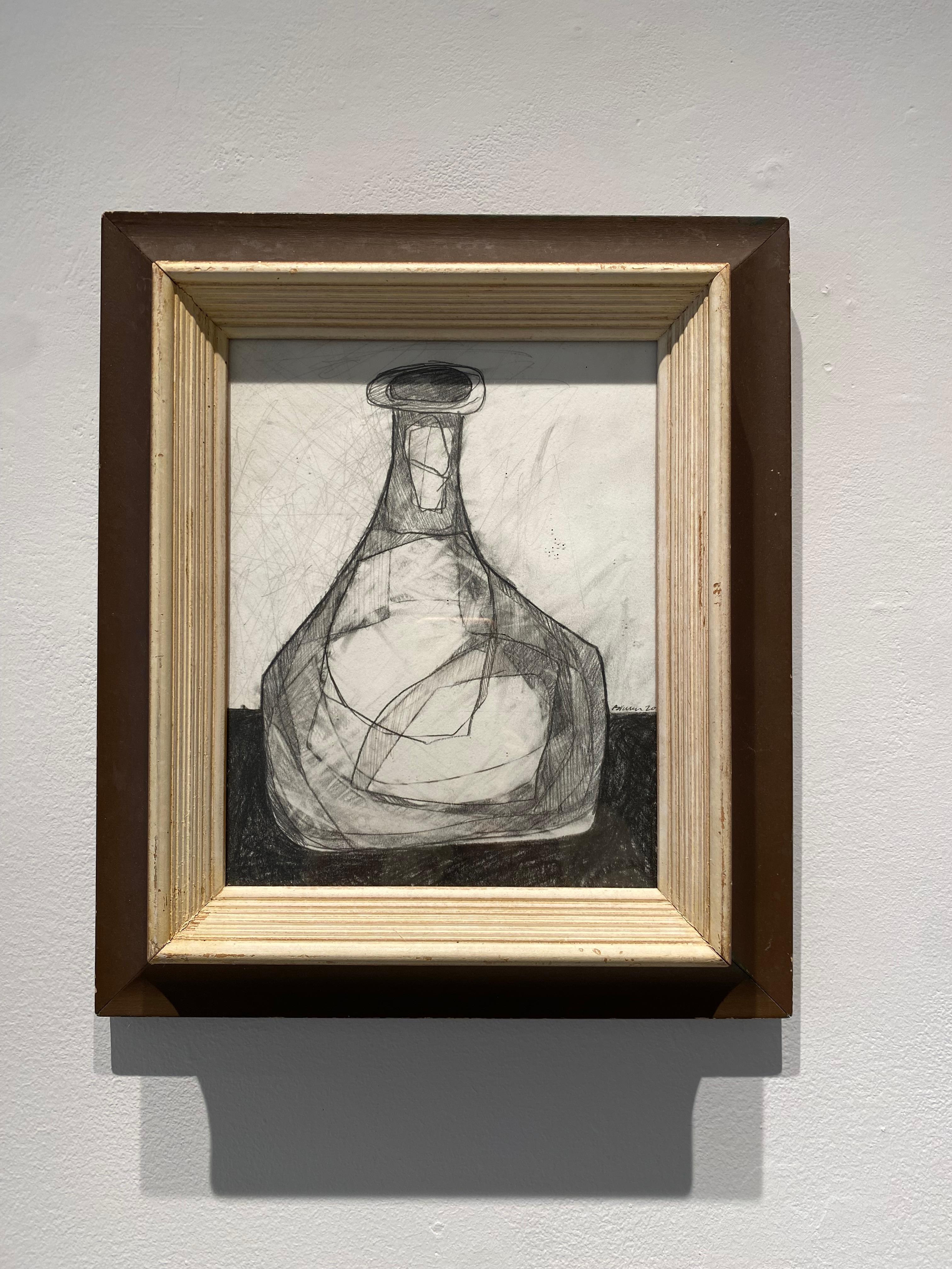 Morandi Bottle (Gestural Drawing by David Dew Bruner) For Sale 2