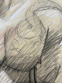 Figure Drawing by Mark Beard (Muscular Male Nude Charcoal Life Drawing)