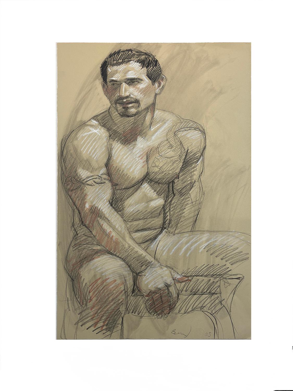 Men Figurative Drawings and Watercolors