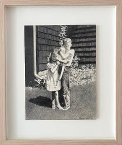 Snowball (Contemporary Pencil drawing of little kids circa 1950s)