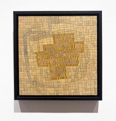 Italienische Städte (Pompeji): Abstrakte Rasterzeichnung mit Farbstift