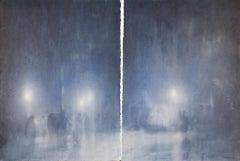 The Veil (Abstracted Cityscape Watercolor Painting of NYC Street)