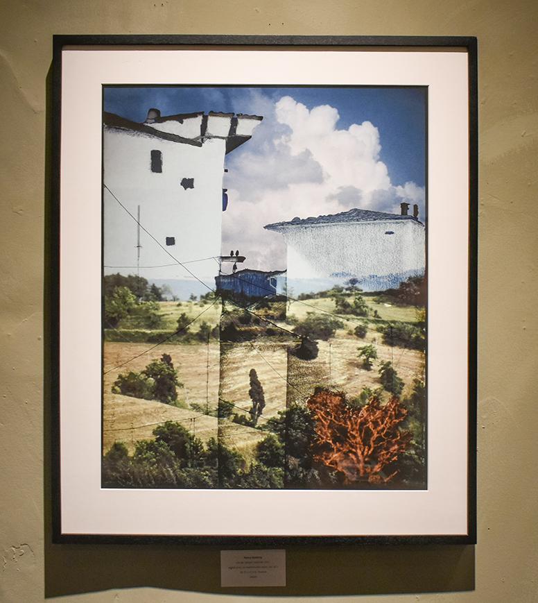 Via dei Solitari: Haytree (Framed Foto-Projection Collage of Southern Italy) - Photograph by Nancy Goldring