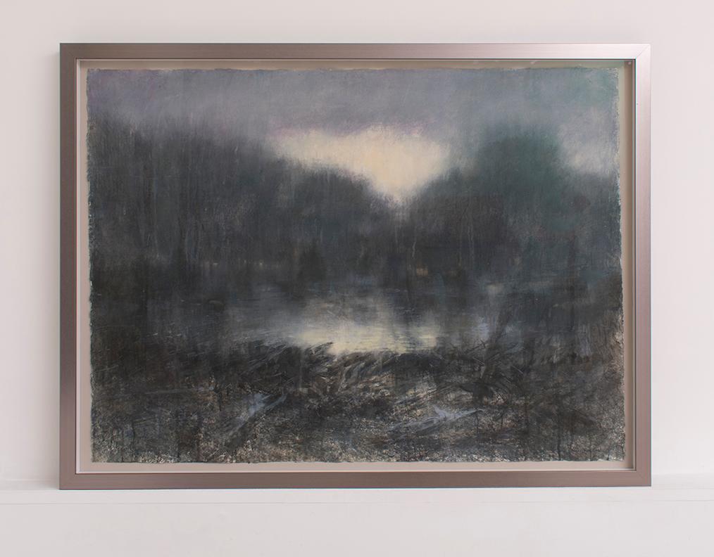 Forest Light ( zeitgenössische impressionistische Landschaft in Aquarell) – Art von Susan Hope Fogel