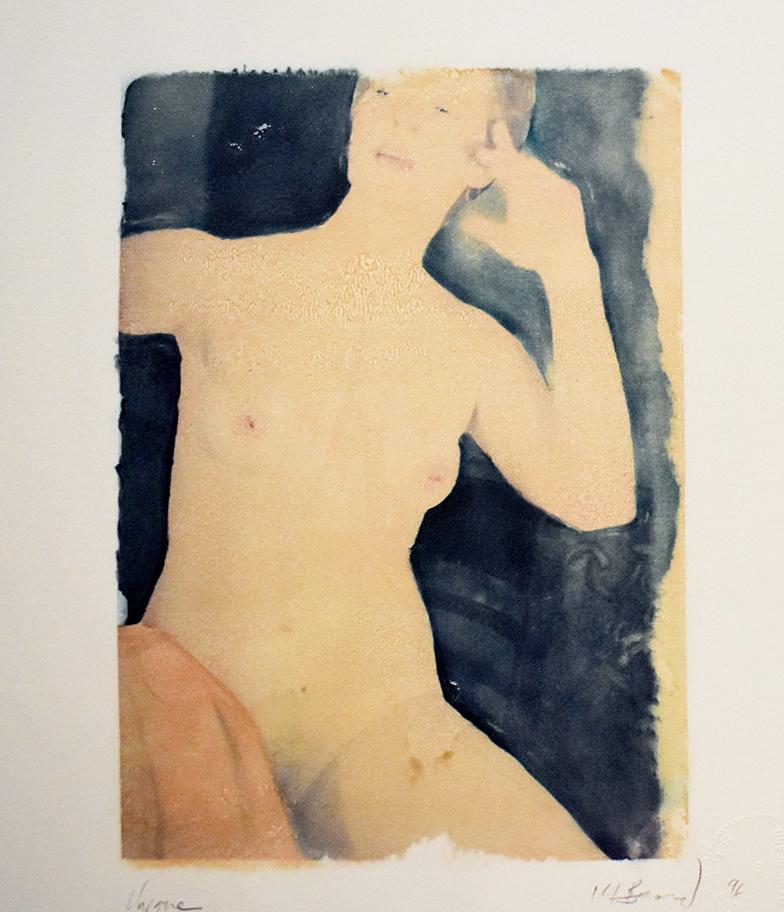 Untitled 31 (Figurative Drawing Polaroid Transfer of a Young Female Nude) 