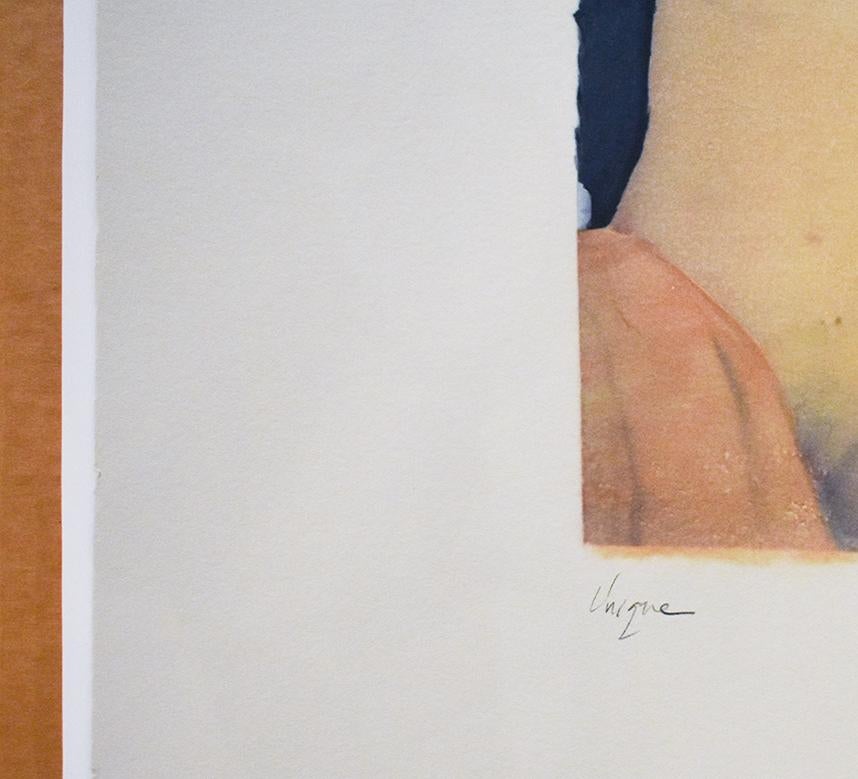 Untitled 31 (Figurative Drawing Polaroid Transfer of a Young Female Nude)  - Modern Art by Mark Beard