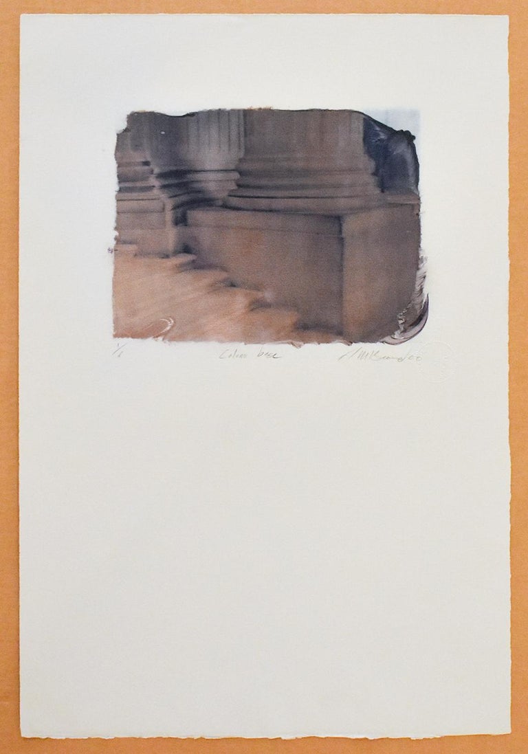 Untitled 30 (Polaroid Transfer Drawing of a Classical Column Base by Mark Beard) For Sale 1