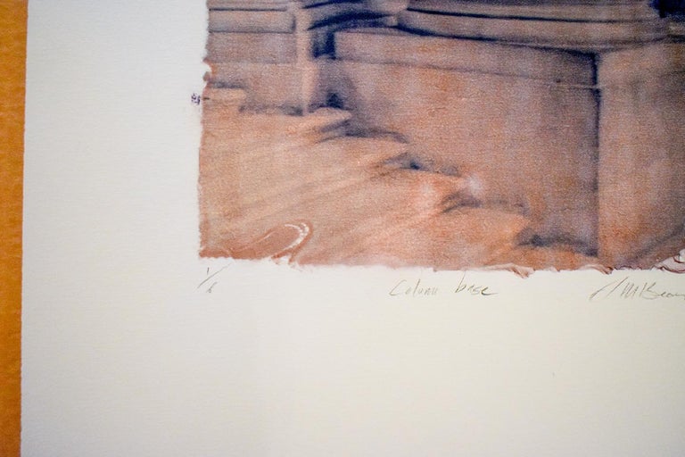 Untitled 30 (Polaroid Transfer Drawing of a Classical Column Base by Mark Beard) For Sale 2