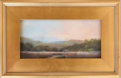 Iona Marsh (En Plein Air Landscape Pastel Drawing on Paper in a Gold Frame)