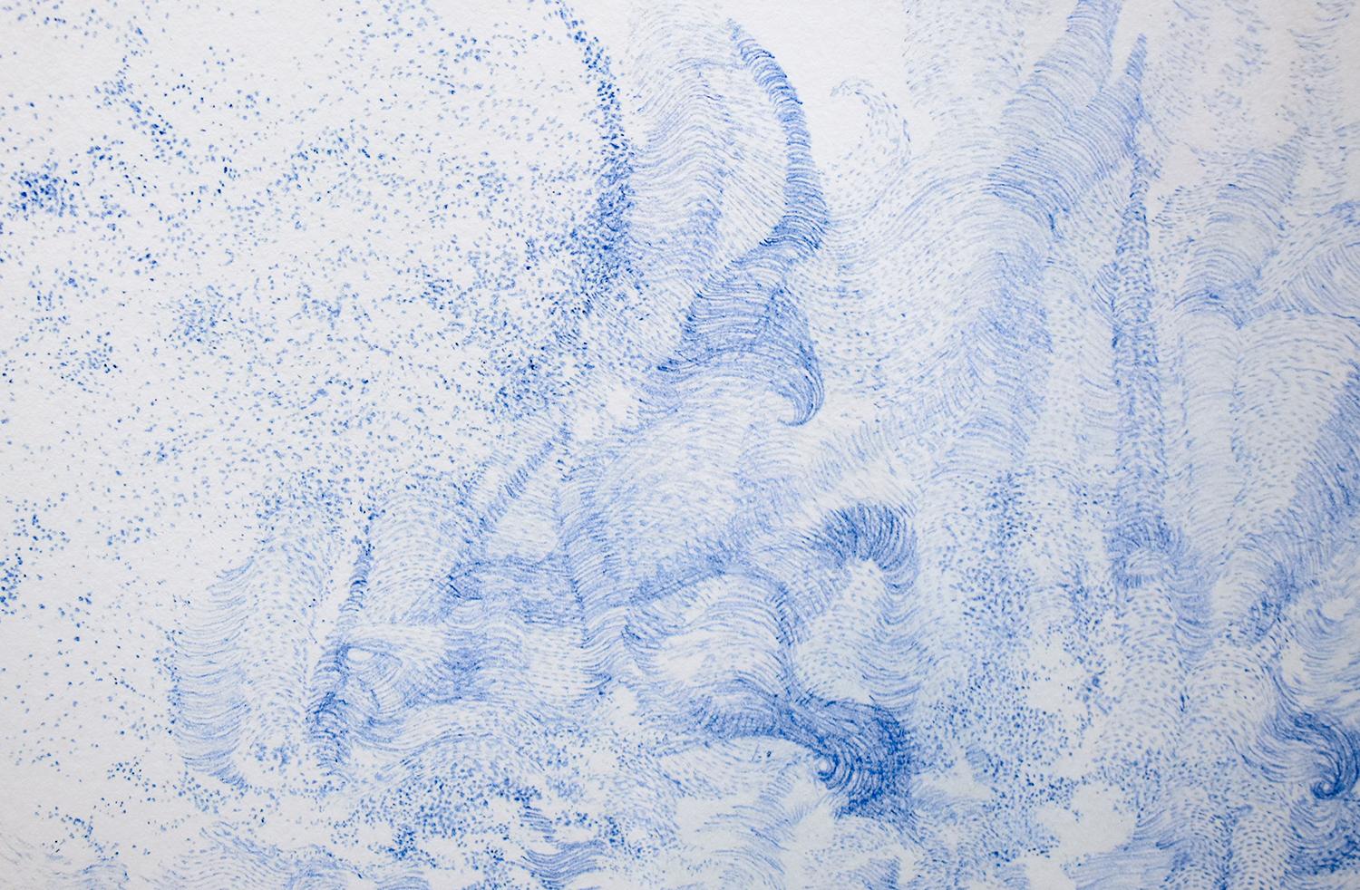 Dibujo paisajístico detallado a lápiz de color azul cielo de sello de correos con plano rojo
República del Congo (Viento)