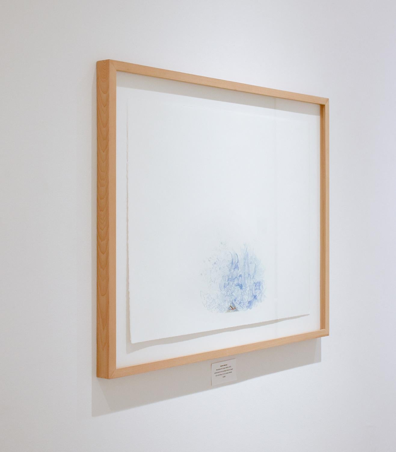 Andrea Moreau - Republique du Congo (Wind): Pastel Blue Colored Pencil ...