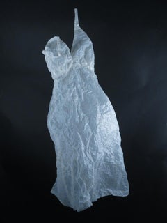 White Slip (Figurative Glassine Paper Sculpture of Undergarments)