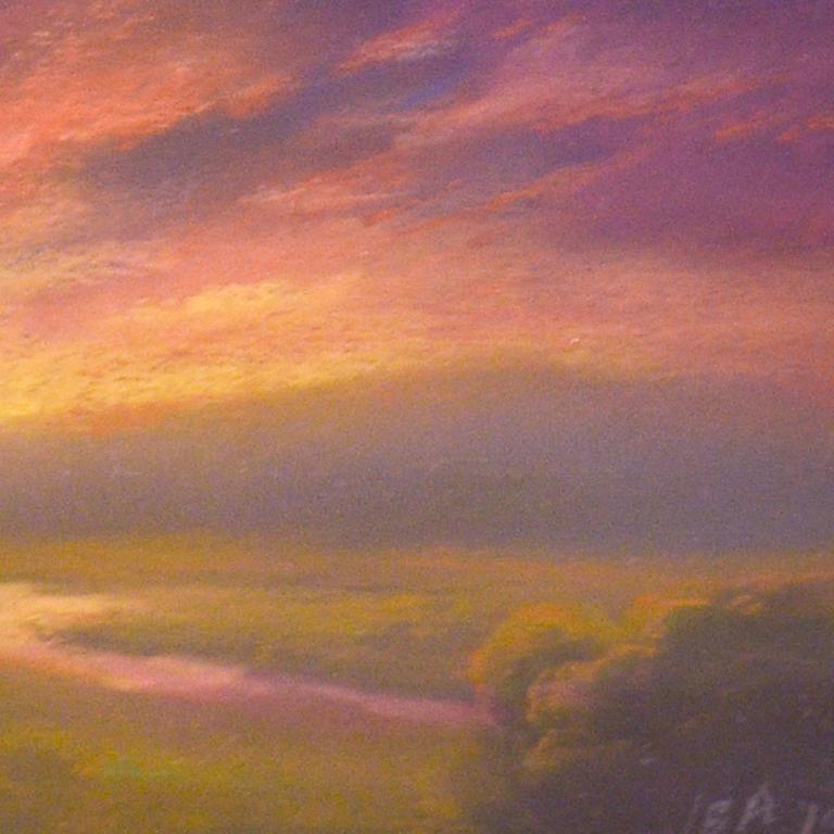 sunset pastel drawing