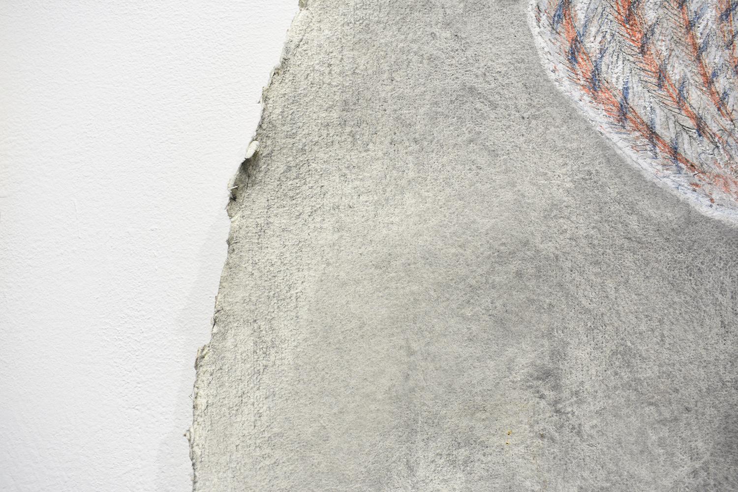 Rat King Augury : Pastel de hibou blanc des neiges sur papier fait main par Kahn & Selesnick - Gris Animal Painting par Nicholas Kahn & Richard Selesnick