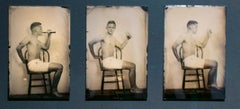 Pause that Refreshes (Vintage Tin Type Triptych with Coca Cola)
