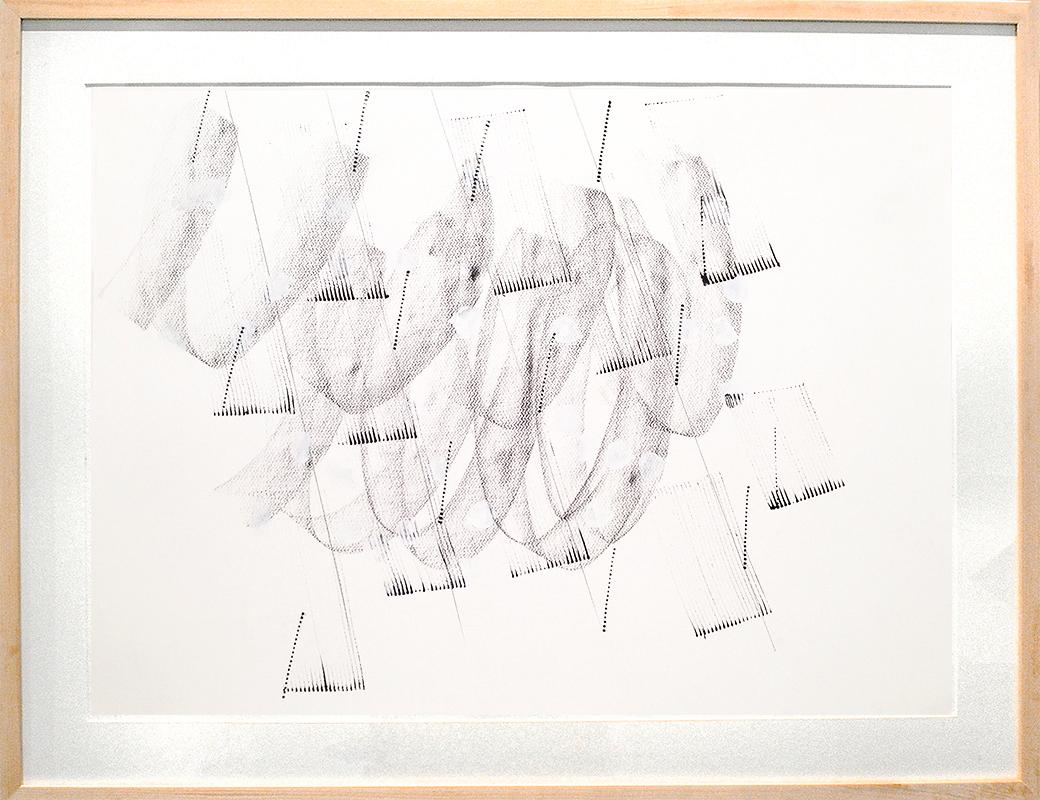 Contemporary, Minimalist Black and White Line Drawing  (Energy Clearing #13) - Art by Jeanette Fintz