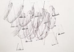 Contemporary, Minimalist Black and White Line Drawing  (Energy Clearing #13)