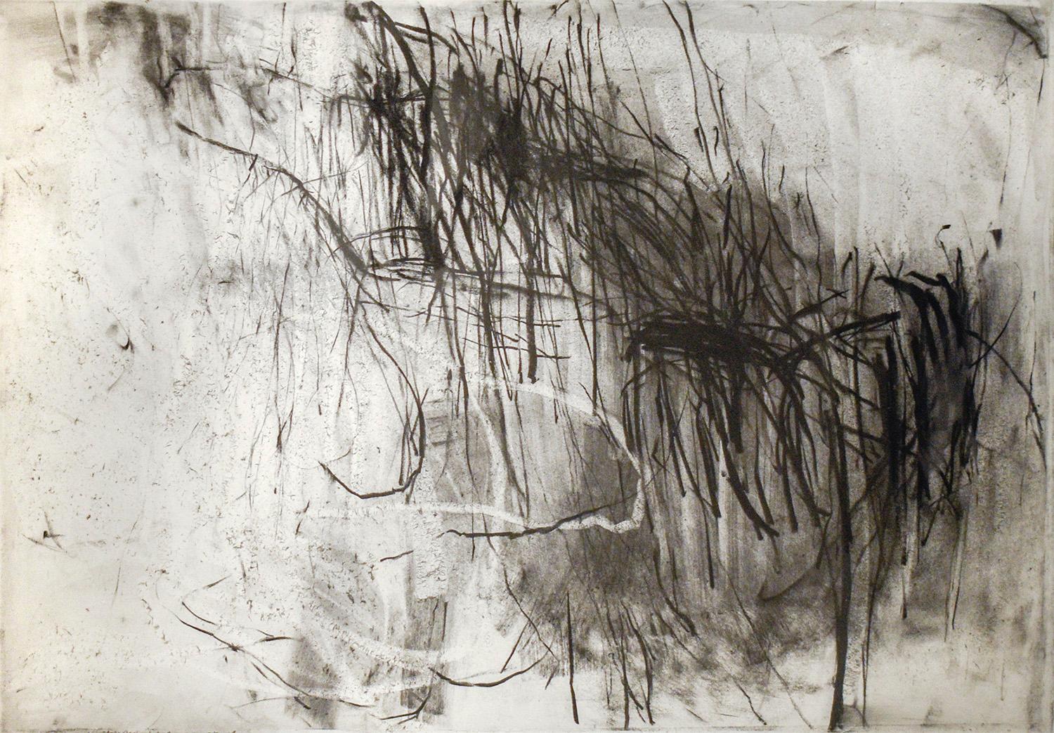 Olivebridge Drawing 30 (Abstract Charcoal Drawing in the Style of Cy Twombly) - Mixed Media Art by Gary Buckendorf