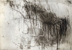 Olivebridge Drawing 30 (Abstract Charcoal Drawing in the Style of Cy Twombly)