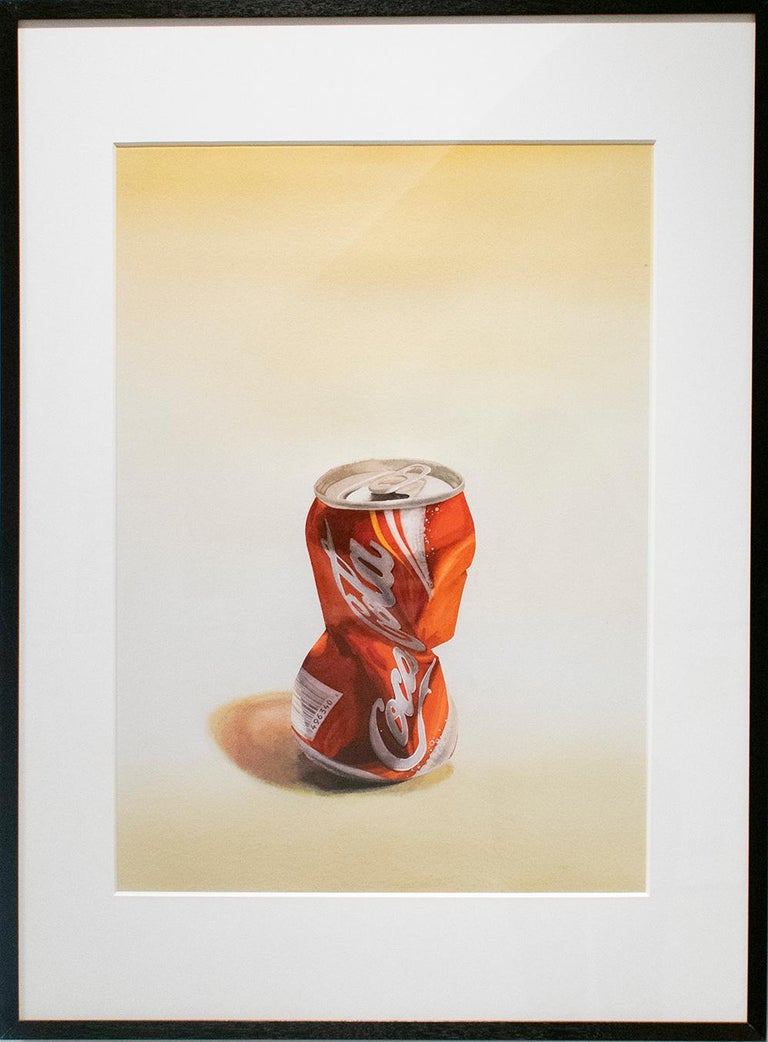 Scott Nelson Foster - Coca Cola (Photo-Realist Watercolor Pop Art Painting Of Crushed Red Soda Can) For Sale At 1Stdibs