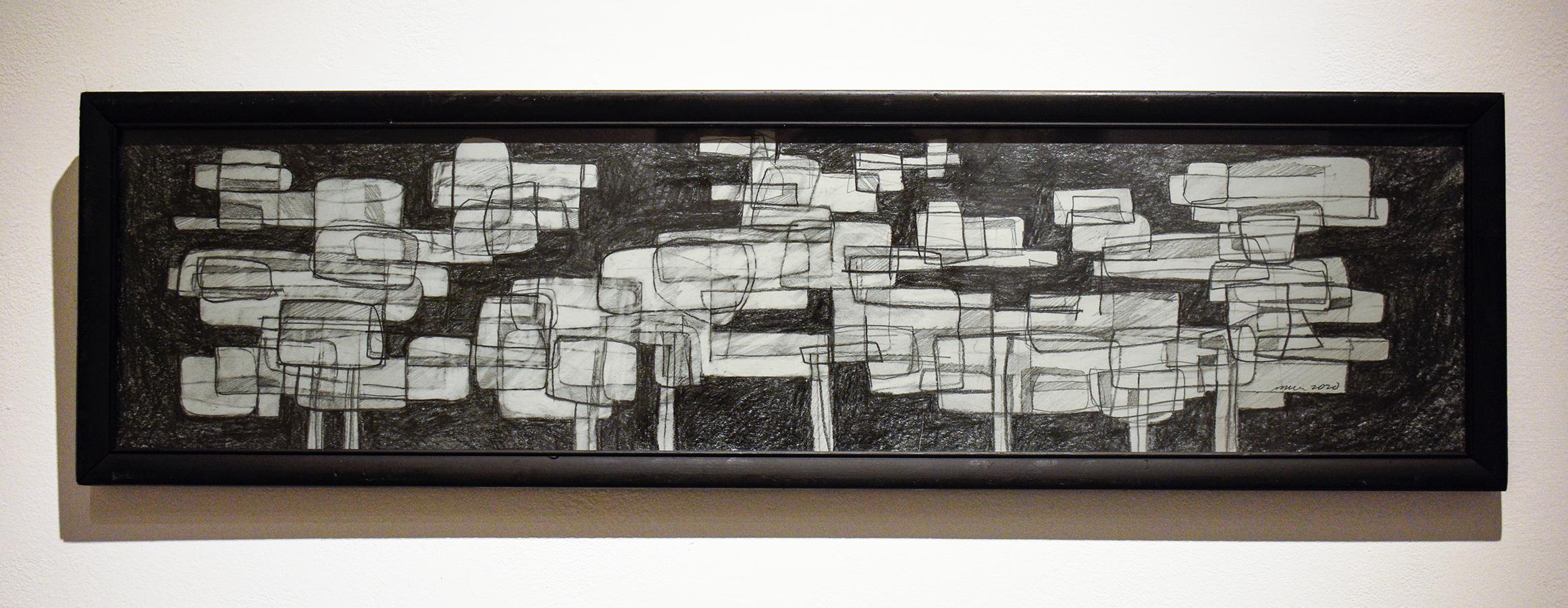 Waterlilies 25 (Abstract Black & White Graphite Drawing Inspired by Monet) - Art by David Dew Bruner