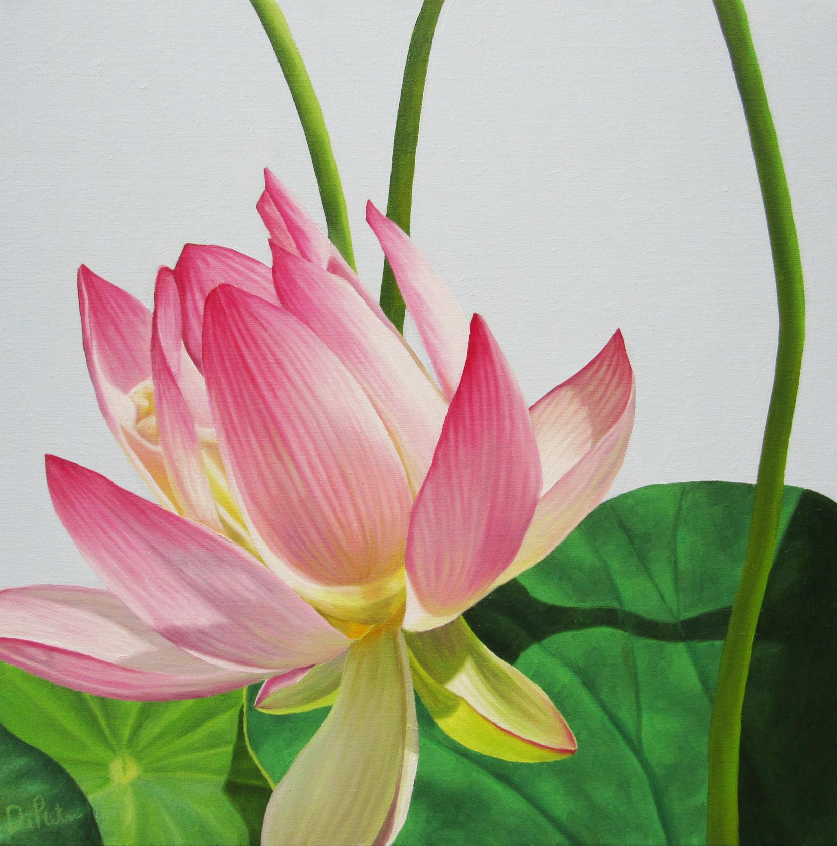 Louis Vuitton Custom Painted Lotus Floral