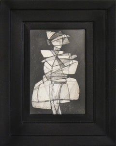 Infanta LVIX: Figurative Cubist Style Abstract Geometric Graphite Drawing