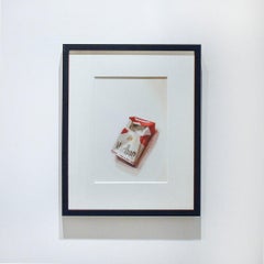 Marlboro III (Photo-Realist Pop Art Still Life Painting of a Red Cigarette Pack)