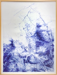 The Unseen (Ballpoint pen landscape drawing on paper in Blue ink)