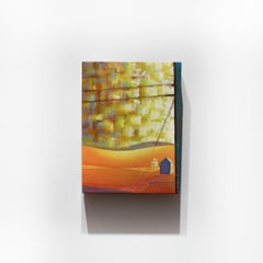 Sunday Drive in Ghent: Abstract Landscape Painting of Colorful Country Hills