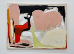 Mind Mapping No. 4: Abstract Expressionist Color Block Painting, Custom Frame
