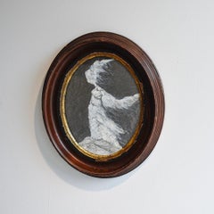 Winged Victory XVI: Figurative Abstract Graphite Drawing of Nike Goddess