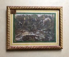 Antique Fox Hunting, Drawing Signed And Dated 1863