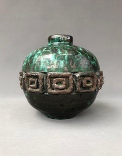 Ceramic Ball Vase, 1955, Signature To Identify