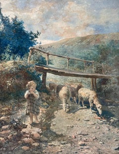 The Shepherd's Daughter, Watercolor