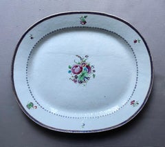 China, 18th Century, Large Porcelain Dish, Famille Rose, East India Company