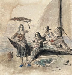 Massalia, Regreso De La Pesca, Acuarela