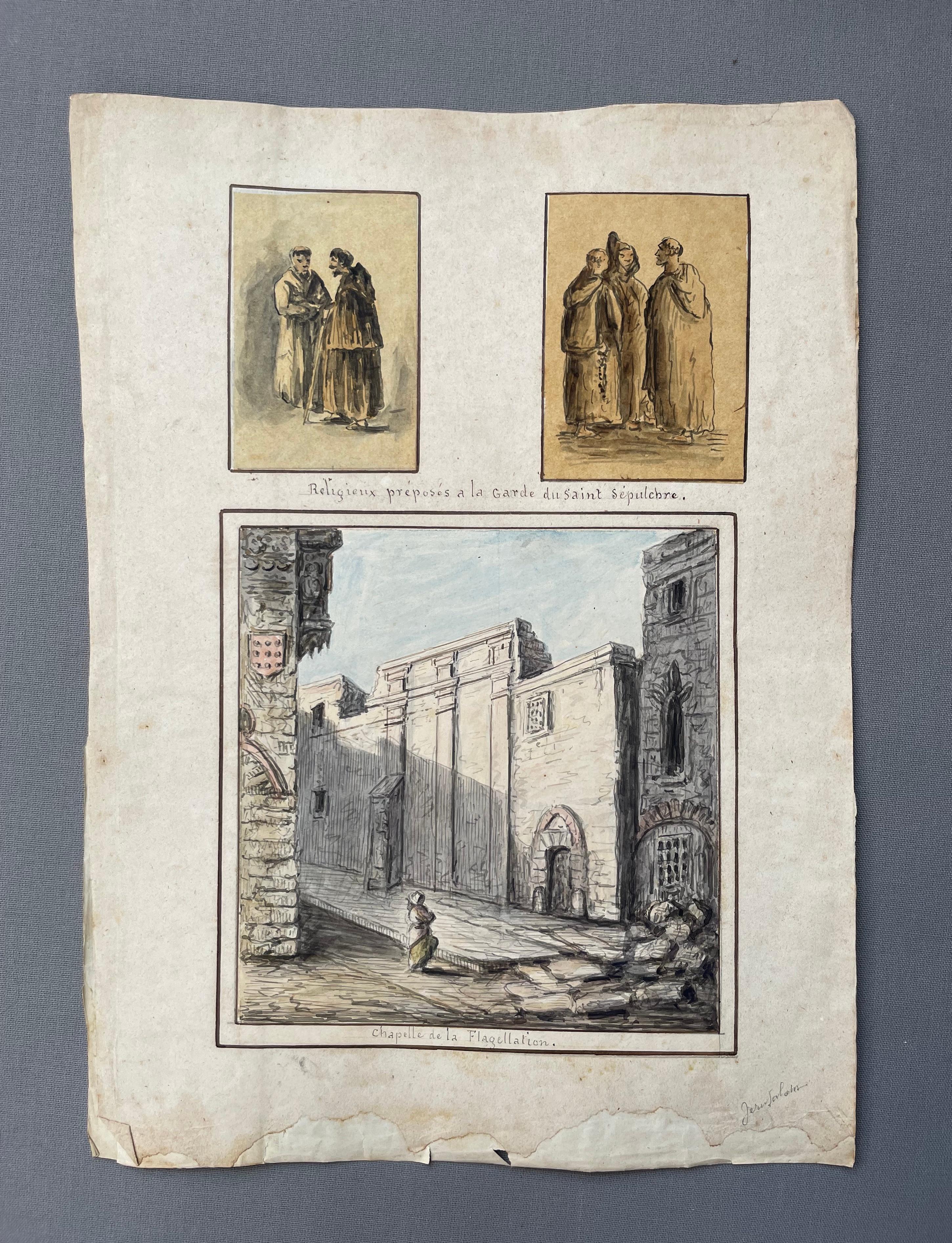 Jerusalem, Travel Watercolors, 19th Century