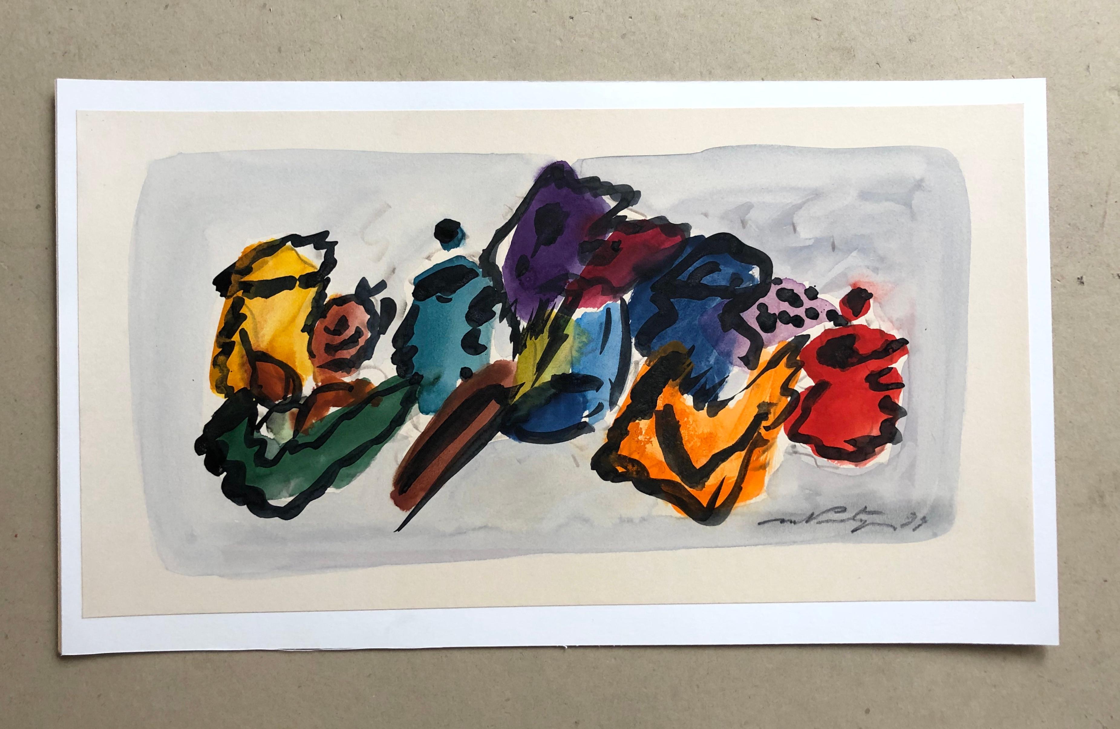 Abstraction, Watercolor, Signature To Identify - Art by Unknown