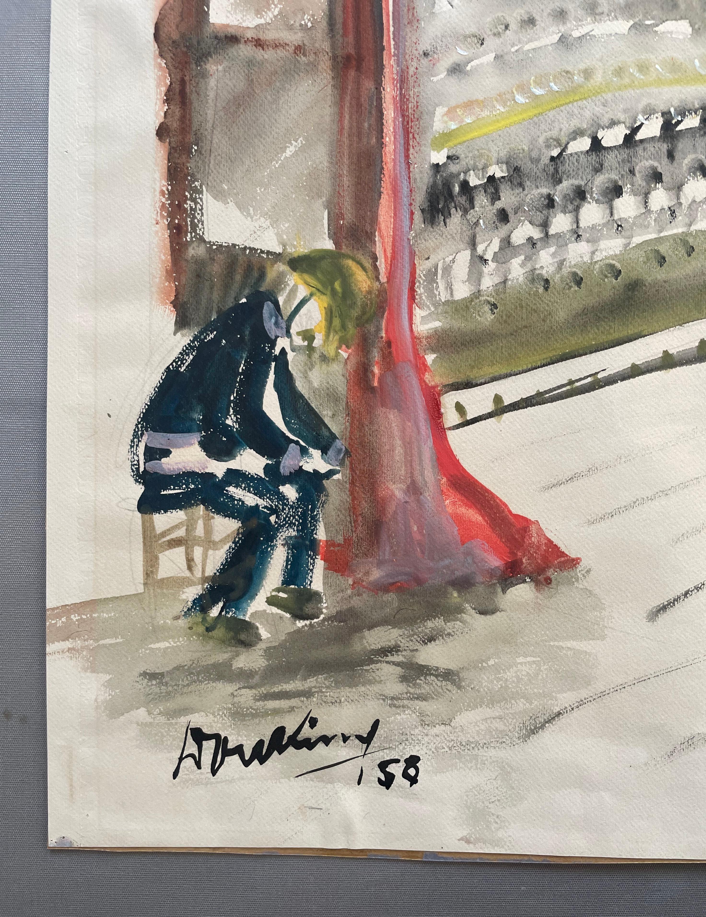 Georges Douking, Scena di teatro, Acquerello 3