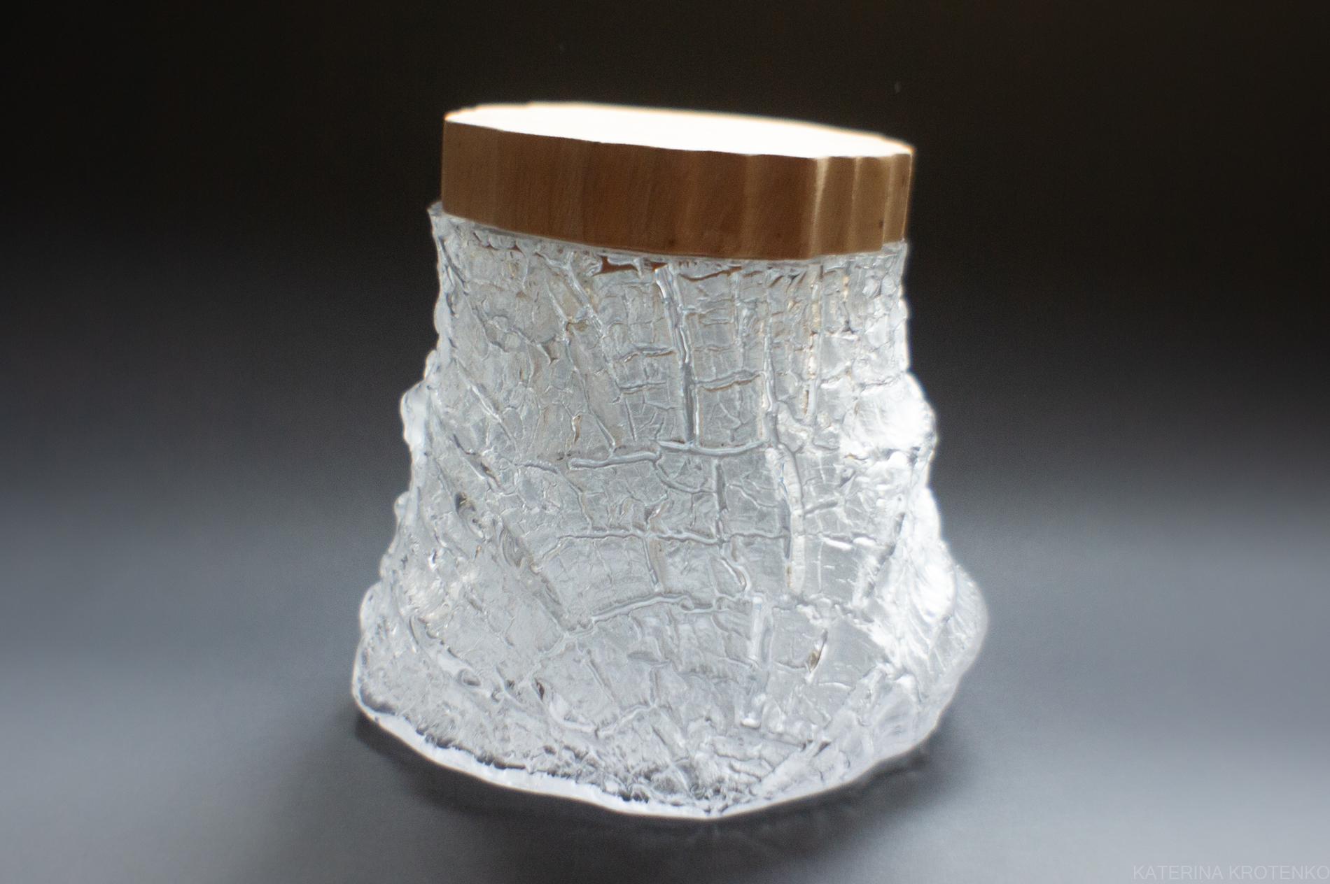 Drago glass treasury container object - Art by Katerina Krotenko
