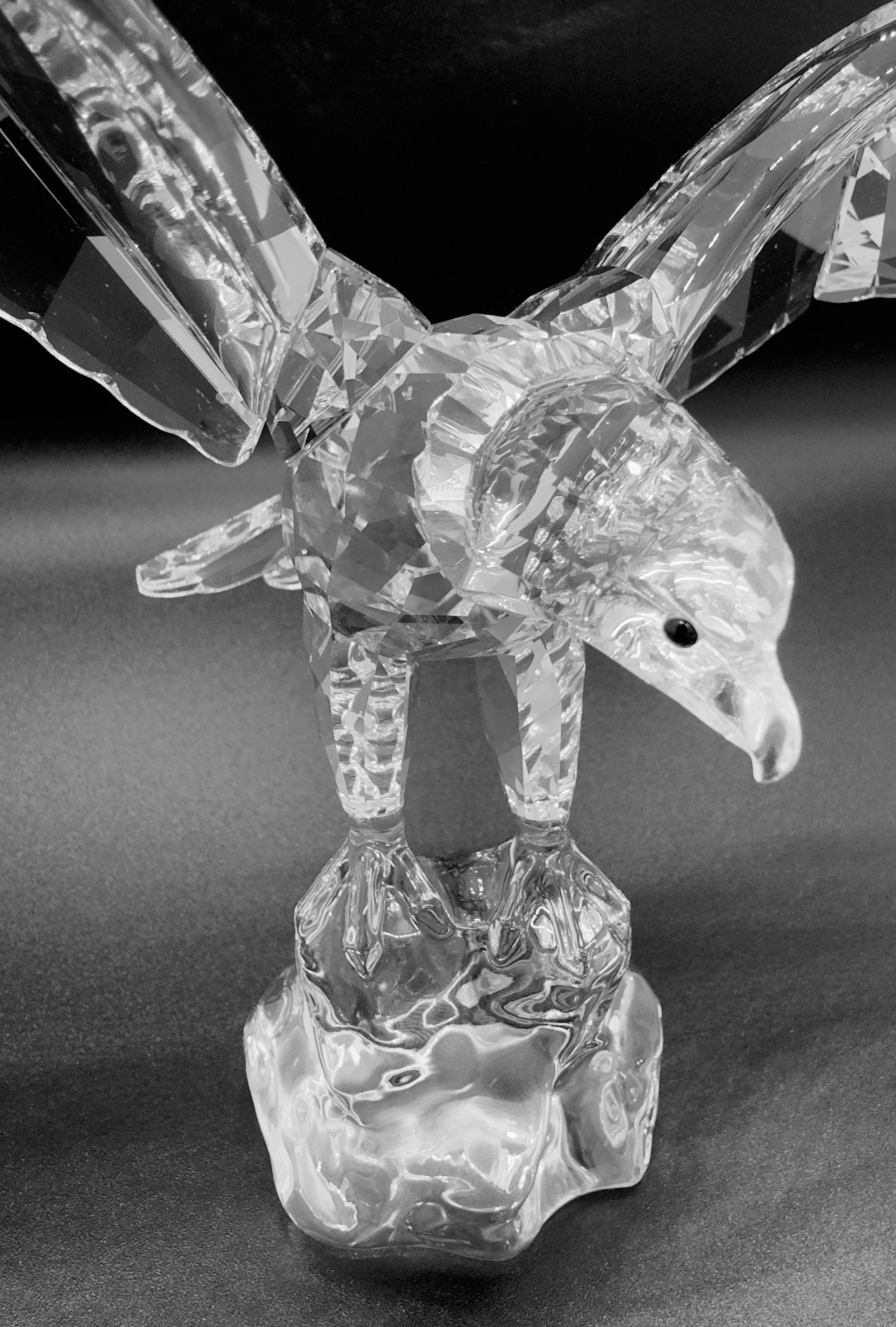 Rare figurine d'aigle en cristal Swarovski d'Anton Hirzinger, restaurée en vente 6