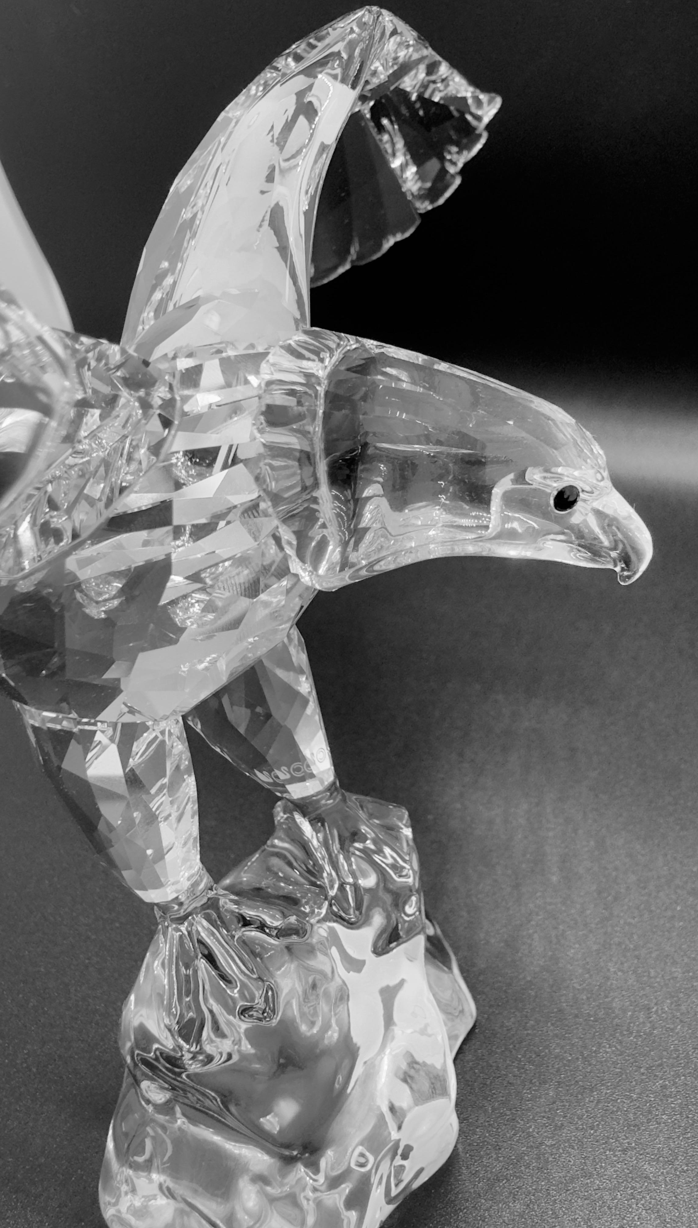 Rare figurine d'aigle en cristal Swarovski d'Anton Hirzinger, restaurée en vente 7
