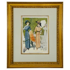 1900's Delineator Magazine Models' Page Framed and Matted