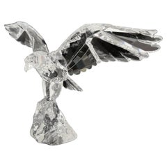 Rare figurine d'aigle en cristal Swarovski d'Anton Hirzinger, restaurée