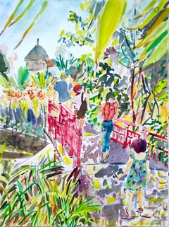 Impressionist tropical watercolor 'Sweet Heat'