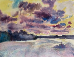 "Vast Expanse of Water" - Serene Watercolor Landscape