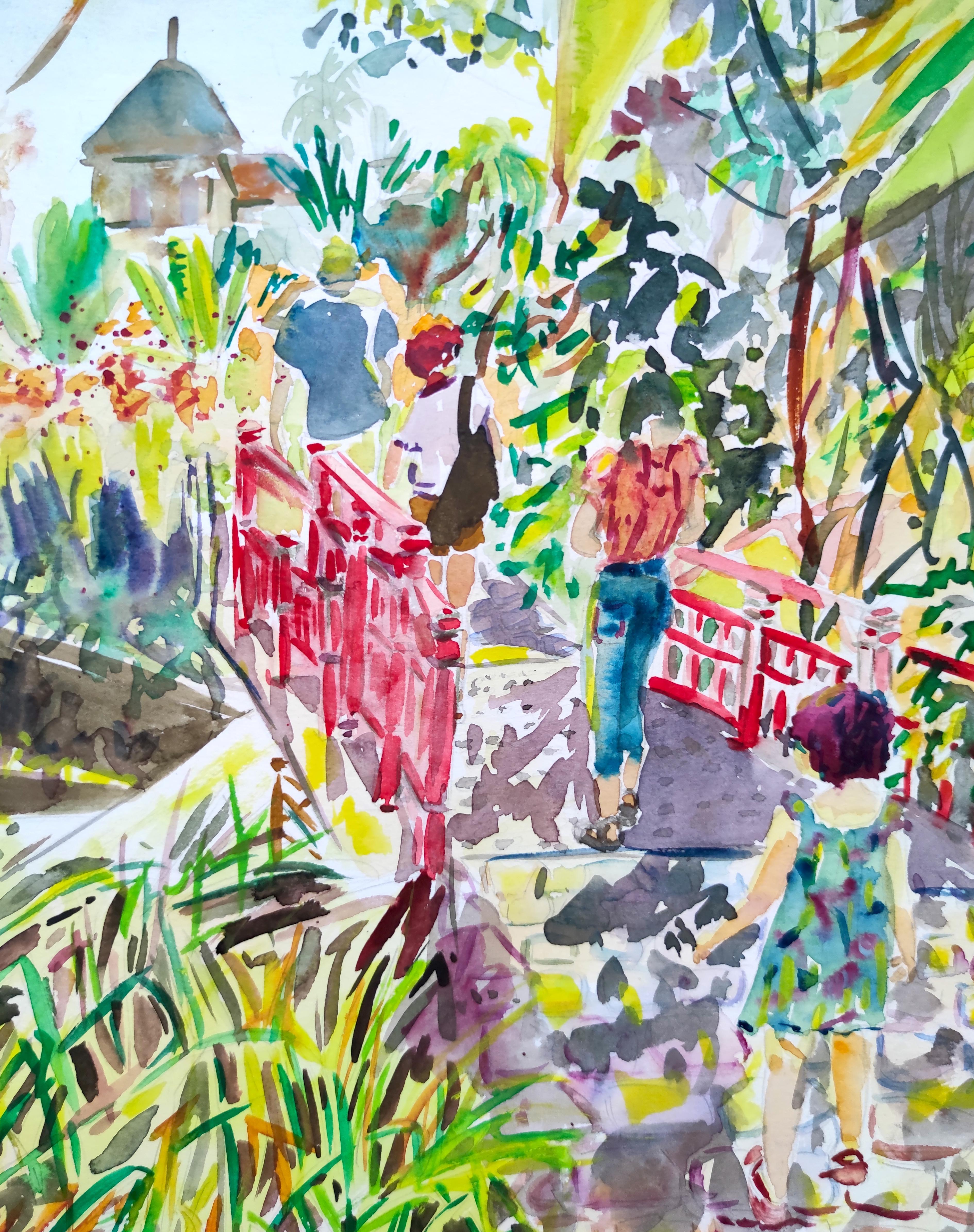 Acquerello tropicale impressionista 
