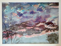 "Hopes Abound" - A Watercolor and Ink Reverie of Optimism and Tranquility