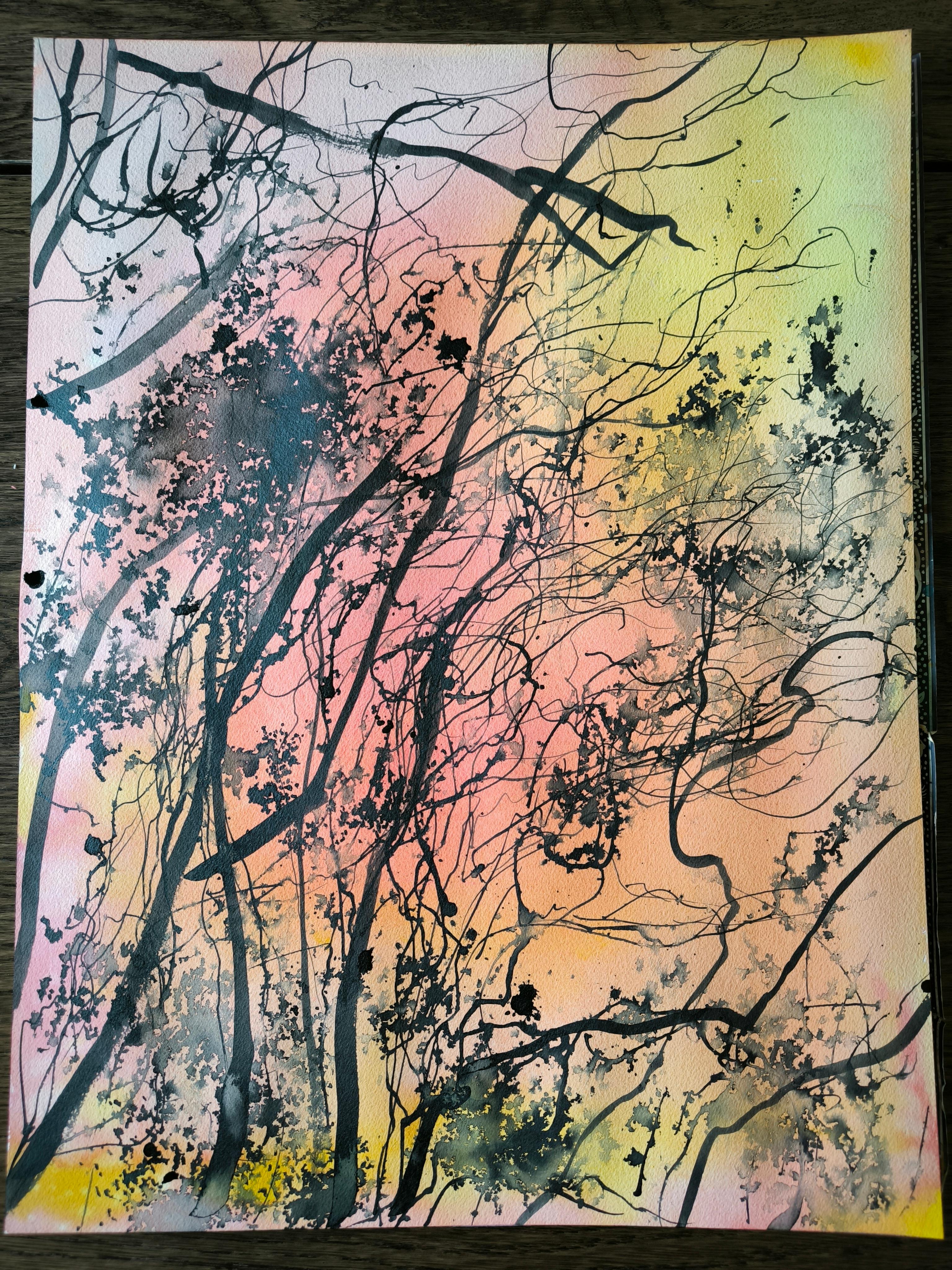 Whispers of the Wind - Abstract Expressionist Art by  Linda Clerget